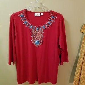 Beaded embellished top